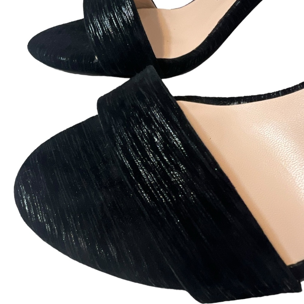 New Sacha London Leather Handmade Black Open-Toe Sandals High Heels - Picture 8 of 14